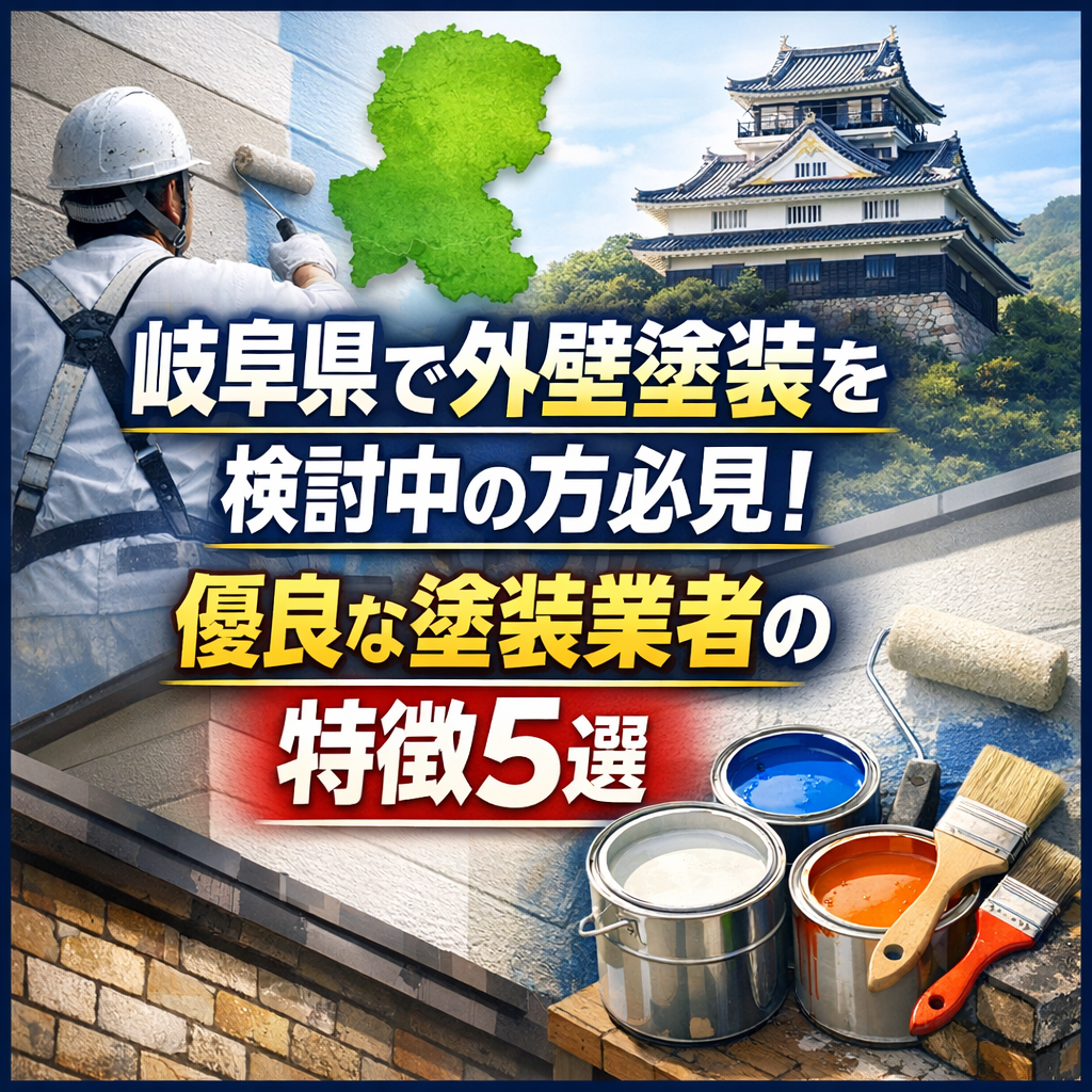 岐阜県で外壁塗装を検討中の方必見!優良な塗装業者の特徴5選