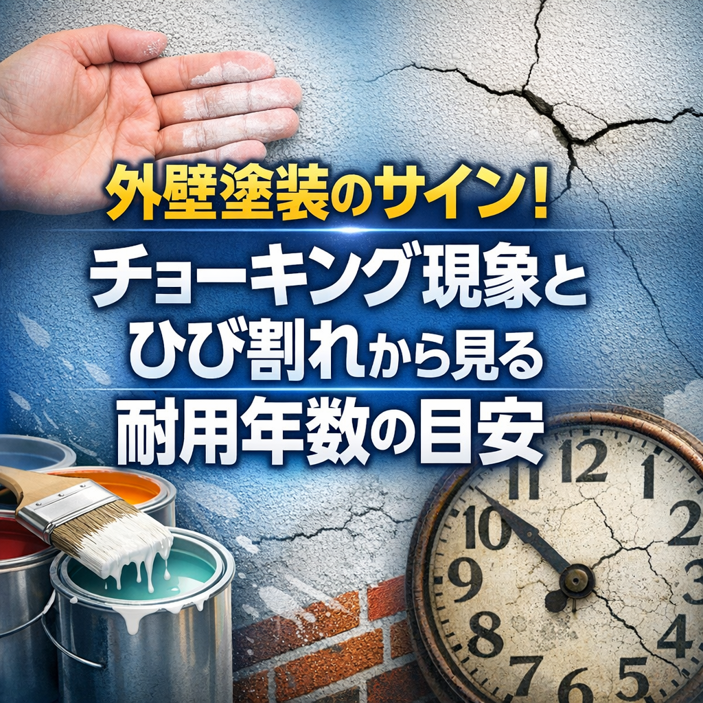 外壁塗装のサイン!チョーキング現象とひび割れから見る耐用年数の目安