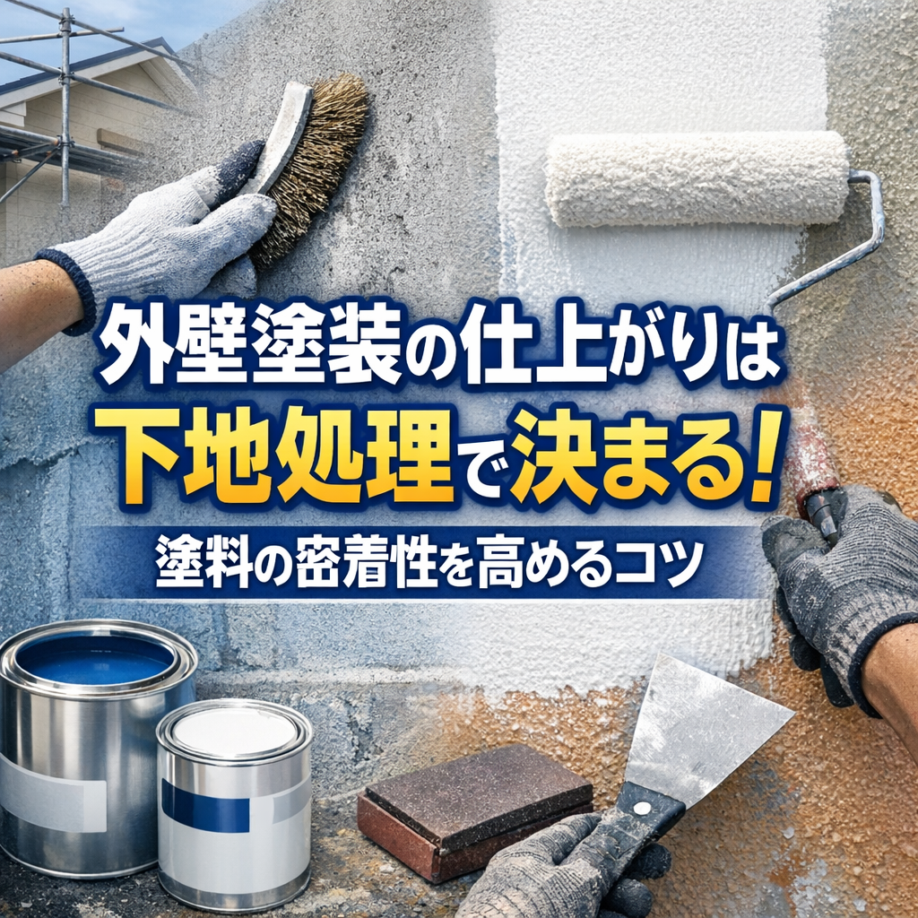 外壁塗装の仕上がりは下地処理で決まる!塗料の密着性を高めるコツ