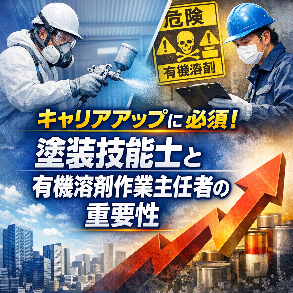 キャリアアップに必須!塗装技能士と有機溶剤作業主任者の重要性