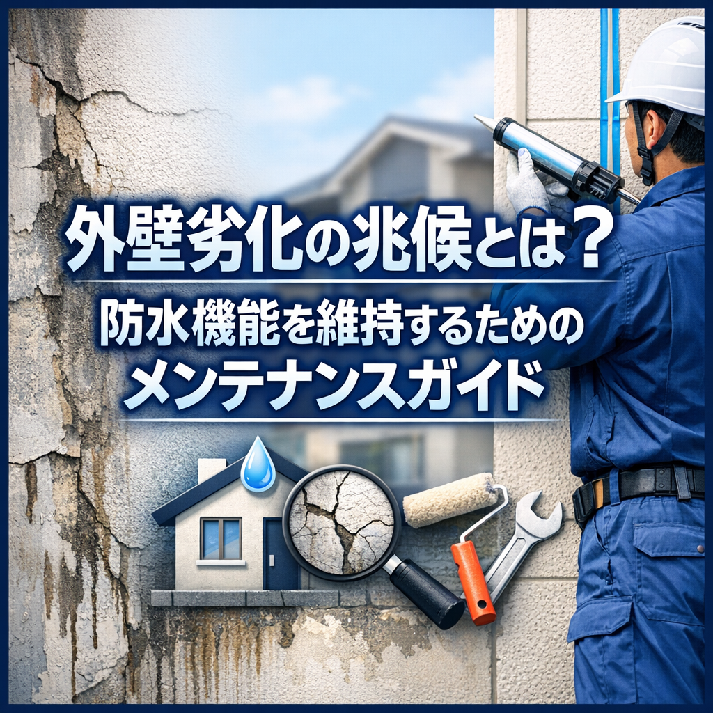 外壁劣化の兆候とは?防水機能を維持するためのメンテナンスガイド