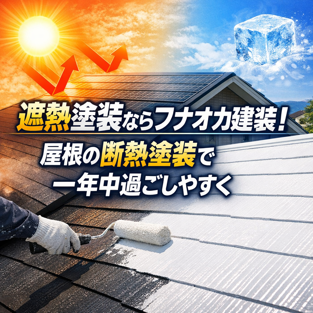 遮熱塗装ならフナオカ建装!屋根の断熱塗装で一年中過ごしやすく