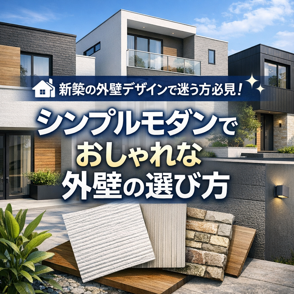 新築の外壁デザインで迷う方必見!シンプルモダンでおしゃれな外壁の選び方