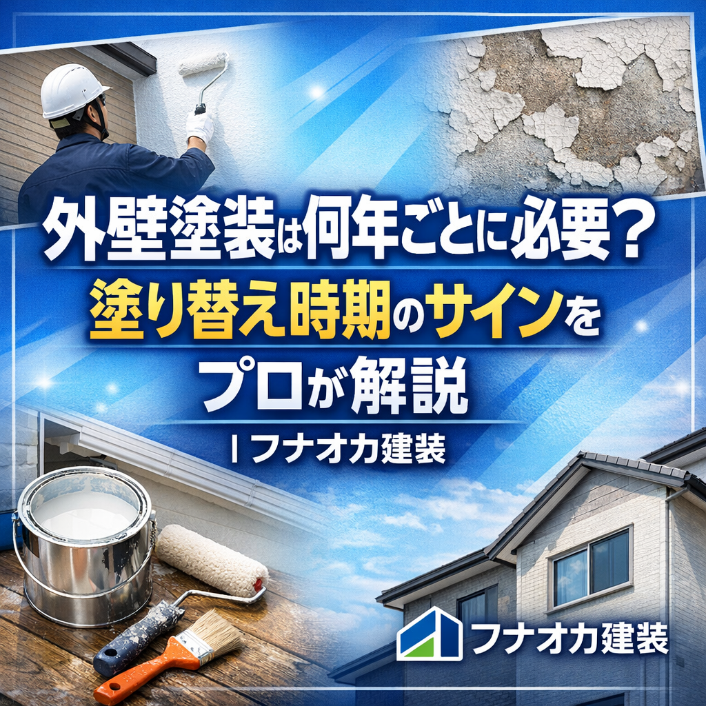外壁塗装のベストな塗り替え時期は?フナオカ建装が教える見極めポイント