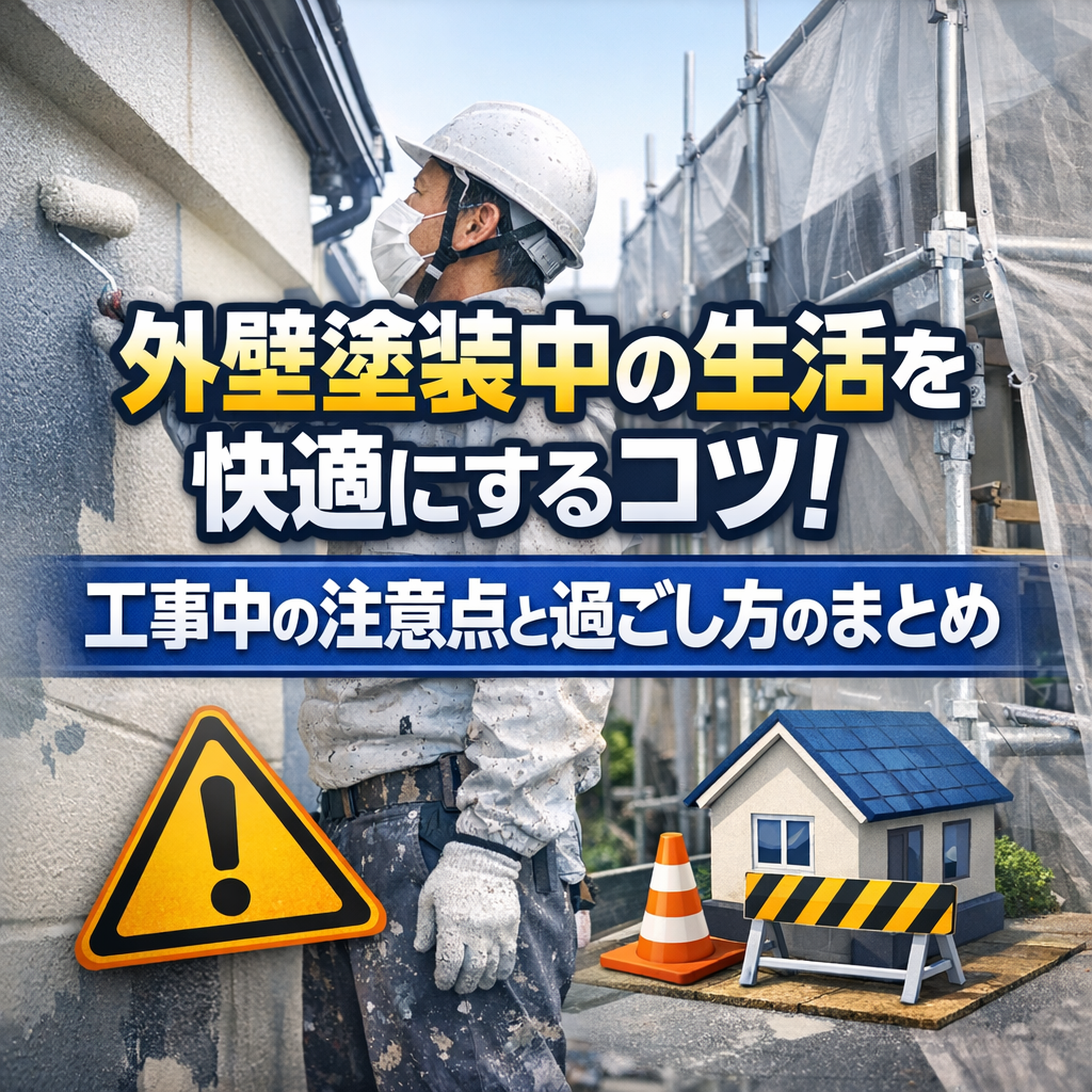 外壁塗装中の生活を快適にするコツ!工事中の注意点と過ごし方のまとめ