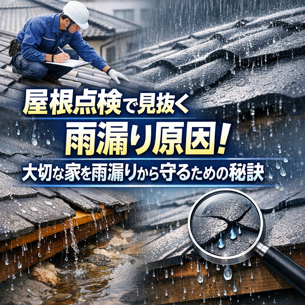 屋根点検で見抜く雨漏り原因!大切な家を雨漏りから守るための秘訣