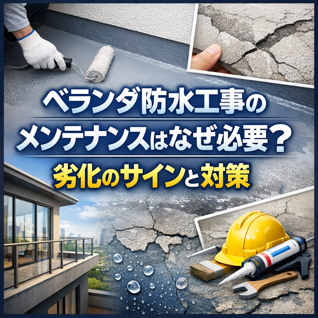 ベランダ防水工事のメンテナンスはなぜ必要？劣化のサインと対策