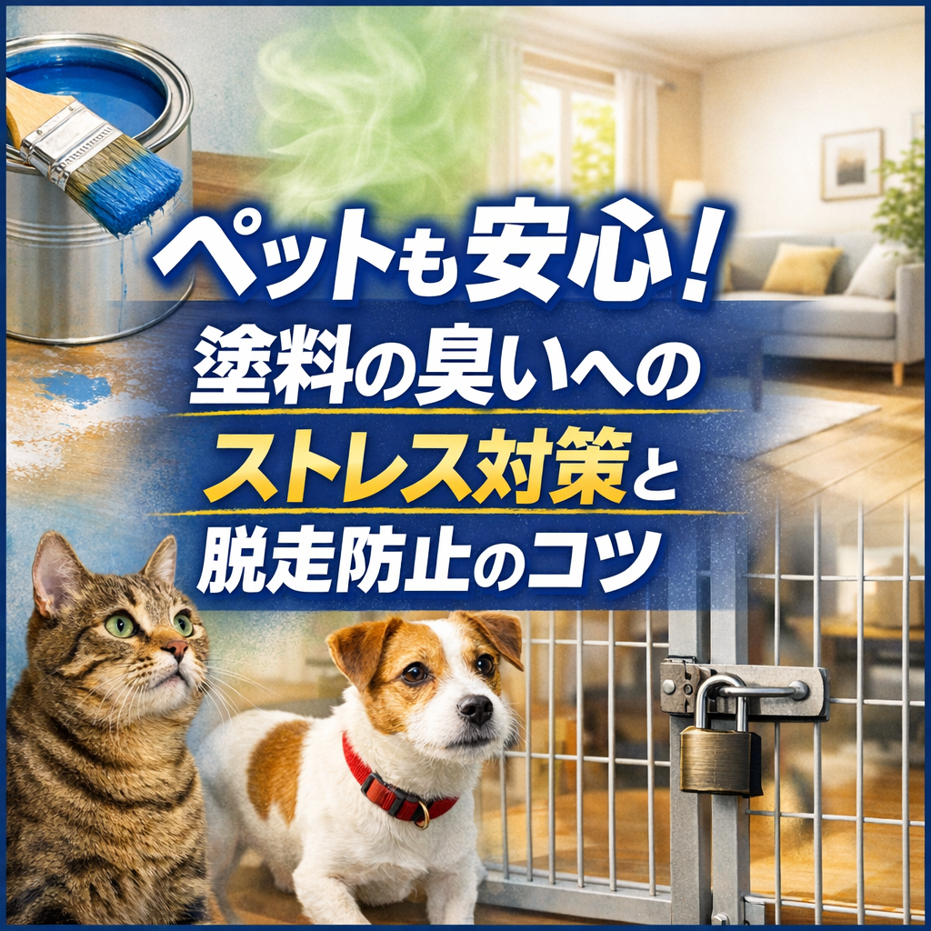 ペットも安心！塗料の臭いへのストレス対策と脱走防止のコツ