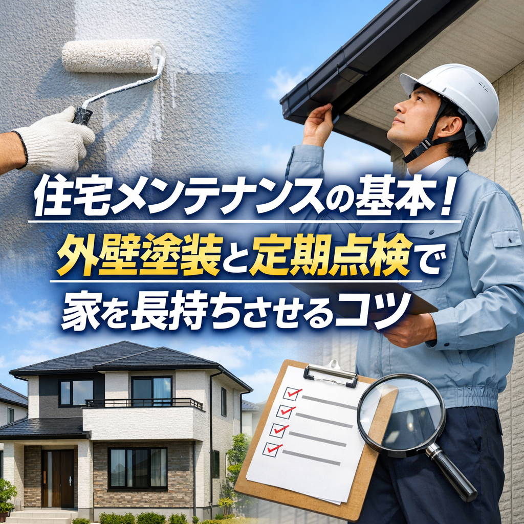 住宅メンテナンスの基本！外壁塗装と定期点検で家を長持ちさせるコツ