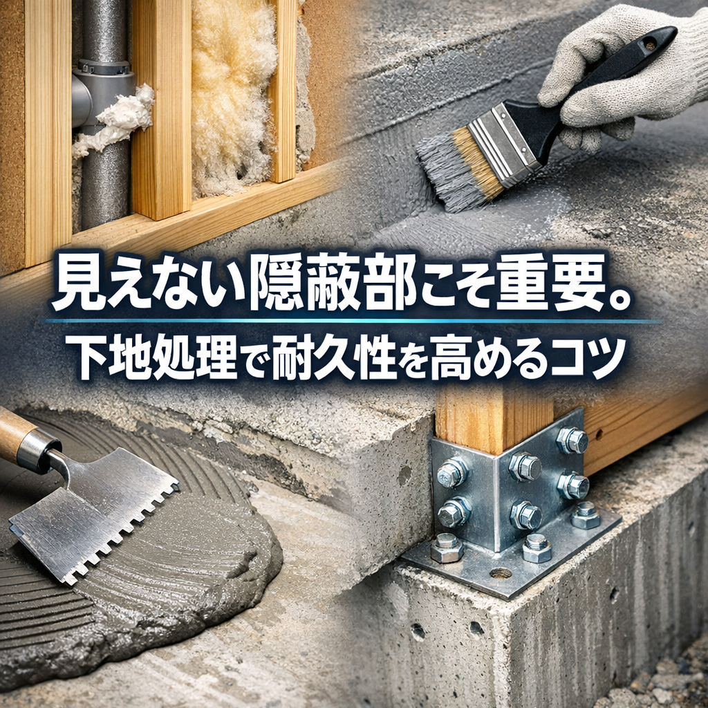 見えない隠蔽部こそ重要。下地処理で耐久性を高めるコツ