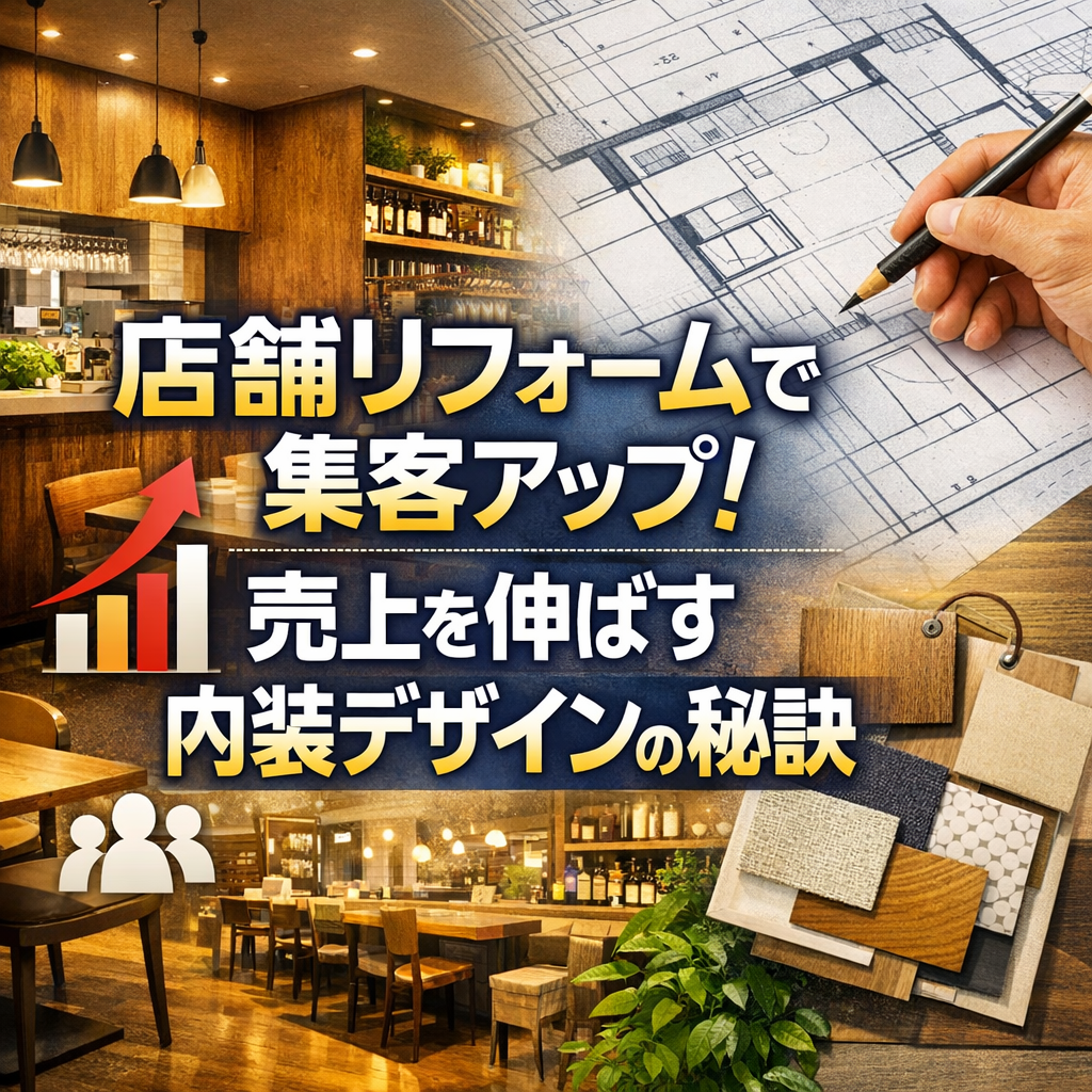 店舗リフォームで集客アップ!売上を伸ばす内装デザインの秘訣
