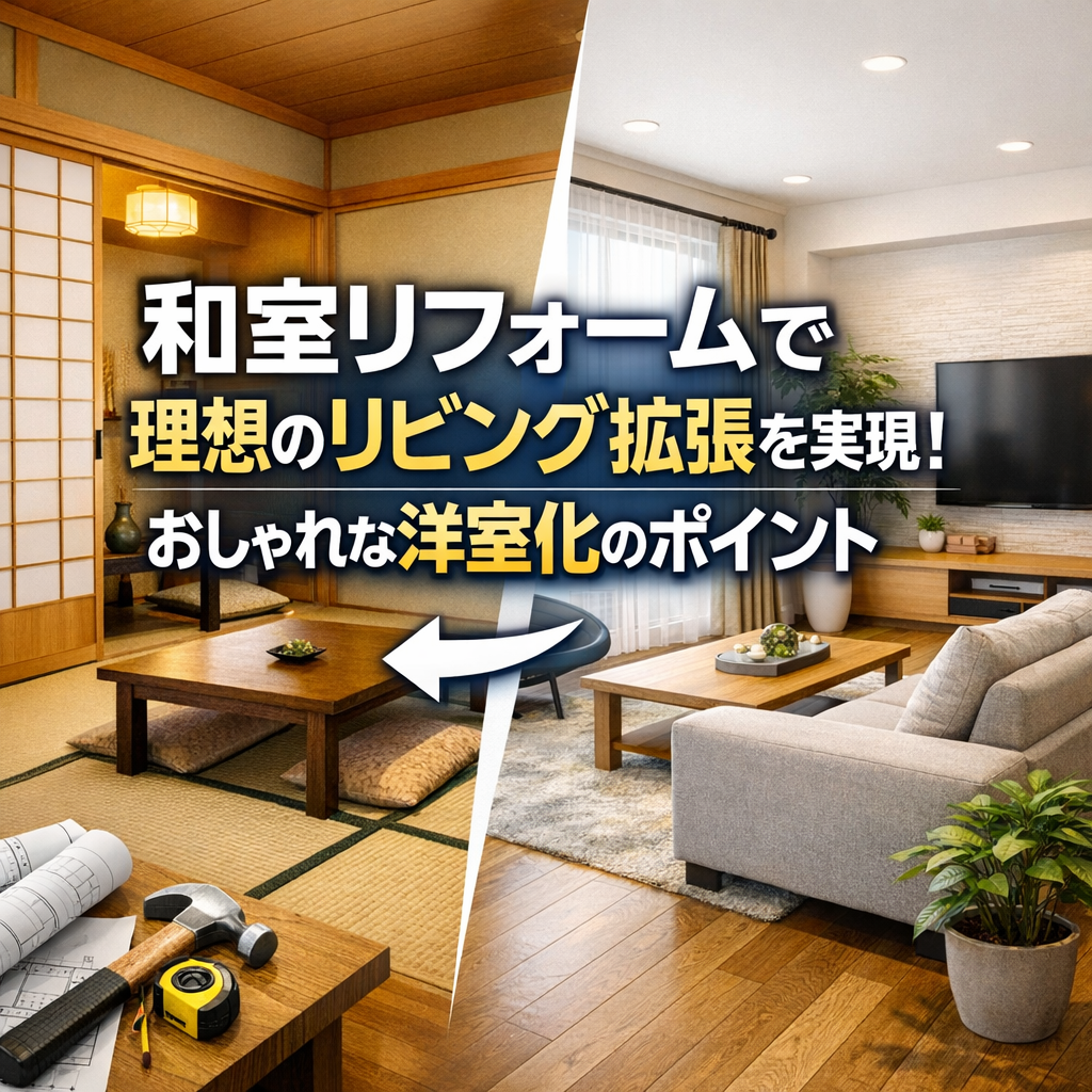 和室リフォームで理想のリビング拡張を実現！おしゃれな洋室化のポイント