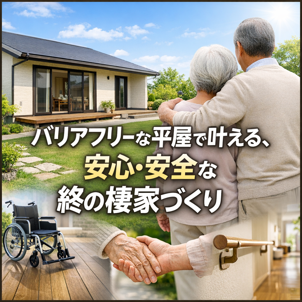 バリアフリーな平屋で叶える、安心・安全な終の棲家づくり