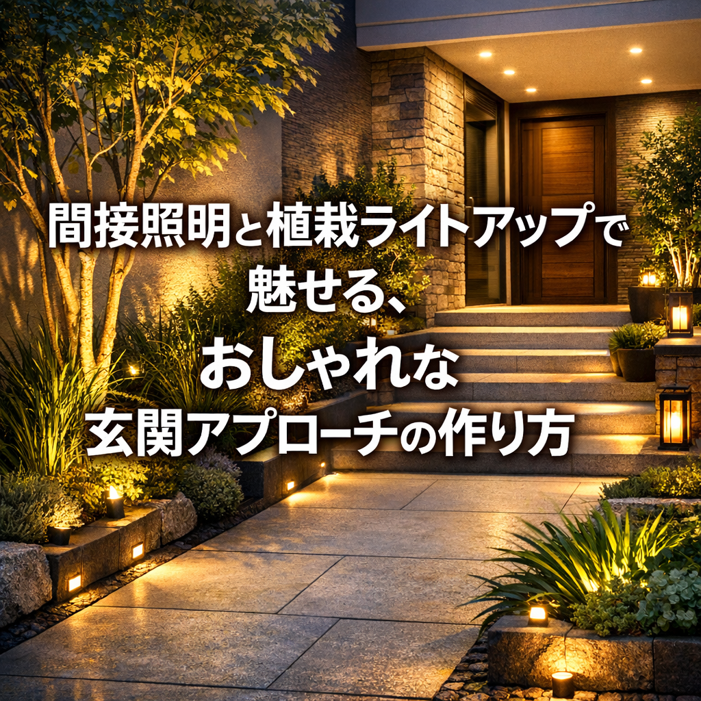 間接照明と植栽ライトアップで魅せる、おしゃれな玄関アプローチの作り方