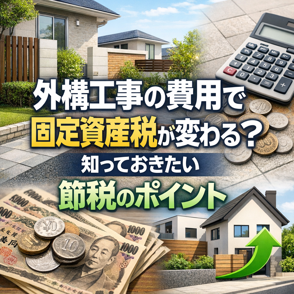 外構工事の費用で固定資産税が変わる？知っておきたい節税のポイント