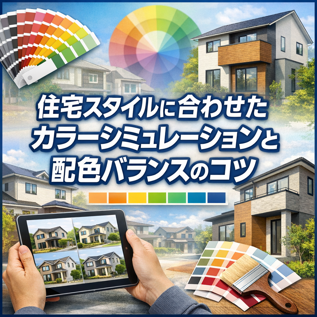住宅スタイルに合わせたカラーシミュレーションと配色バランスのコツ