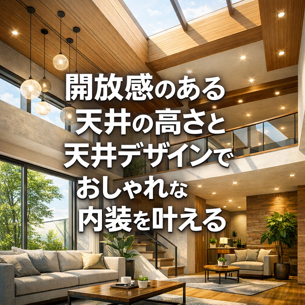 開放感のある天井の高さと天井デザインでおしゃれな内装を叶える