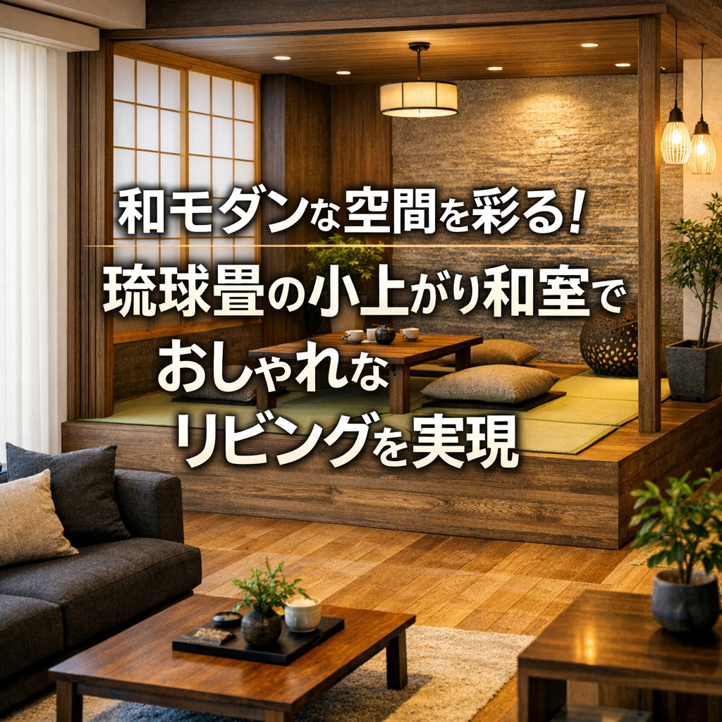 和モダンな空間を彩る!琉球畳の小上がり和室でおしゃれなリビングを実現