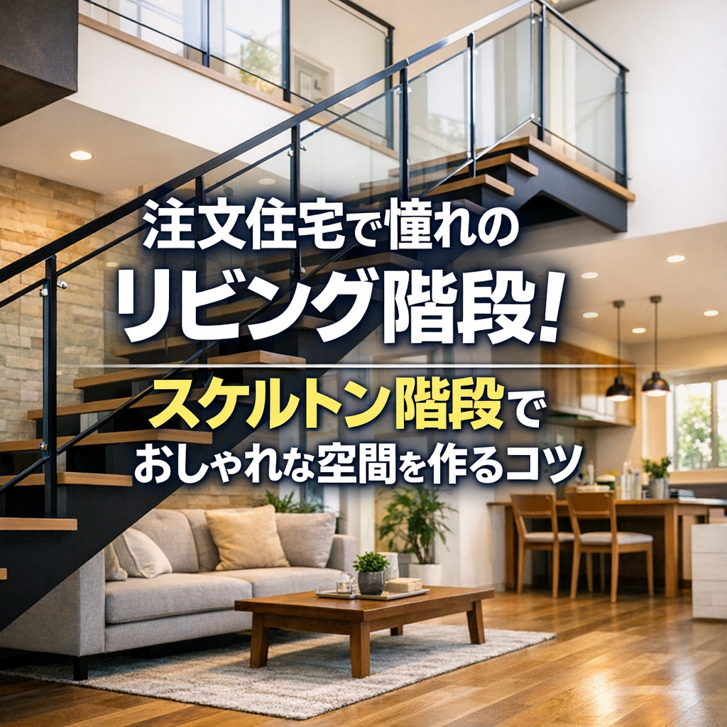 注文住宅で憧れのリビング階段!スケルトン階段でおしゃれな空間を作るコツ