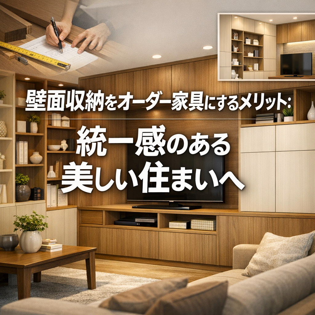 壁面収納をオーダー家具にするメリット:統一感のある美しい住まいへ