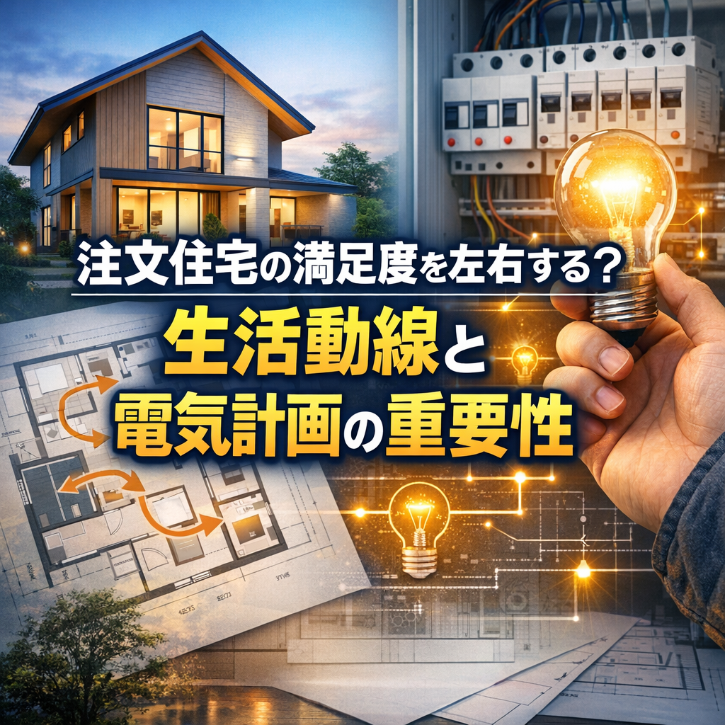 注文住宅の満足度を左右する?生活動線と電気計画の重要性