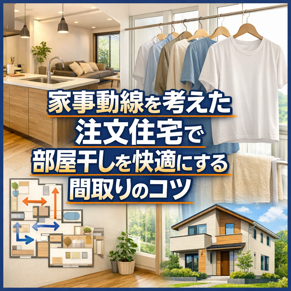 家事動線を考えた注文住宅で部屋干しを快適にする間取りのコツ