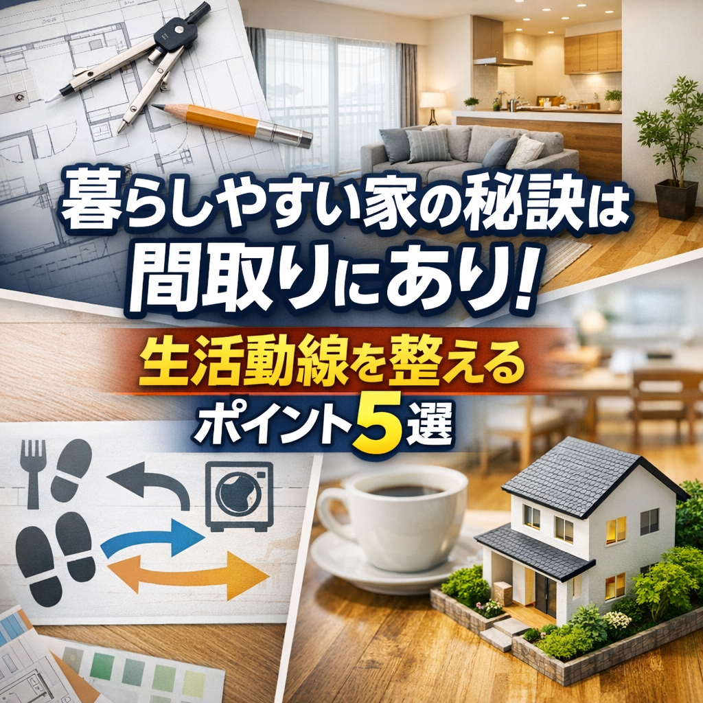 暮らしやすい家の秘訣は間取りにあり!生活動線を整えるポイント5選