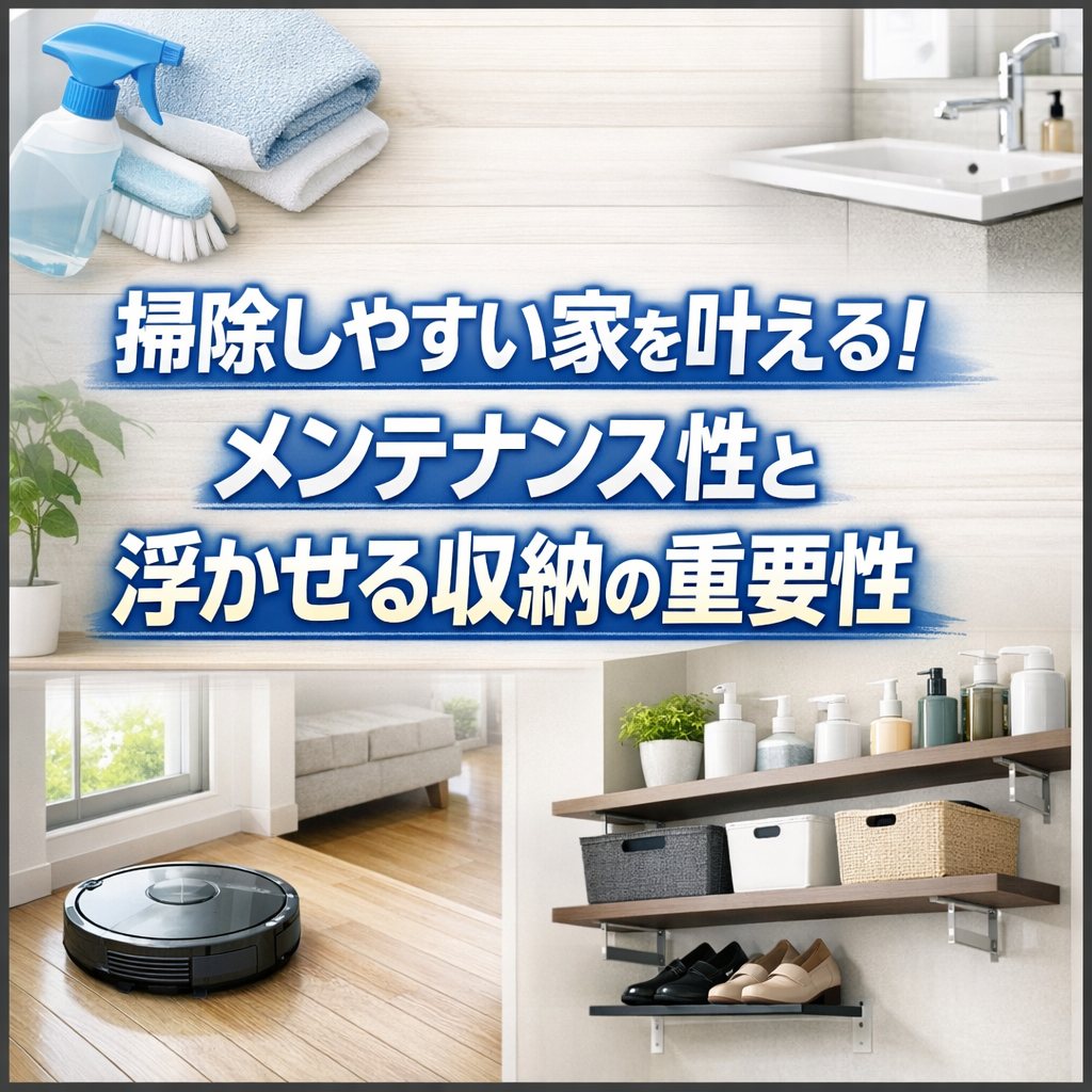 掃除しやすい家を叶える!メンテナンス性と浮かせる収納の重要性
