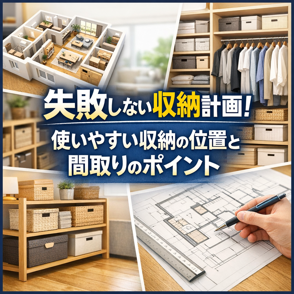 失敗しない収納計画！使いやすい収納の位置と間取りのポイント