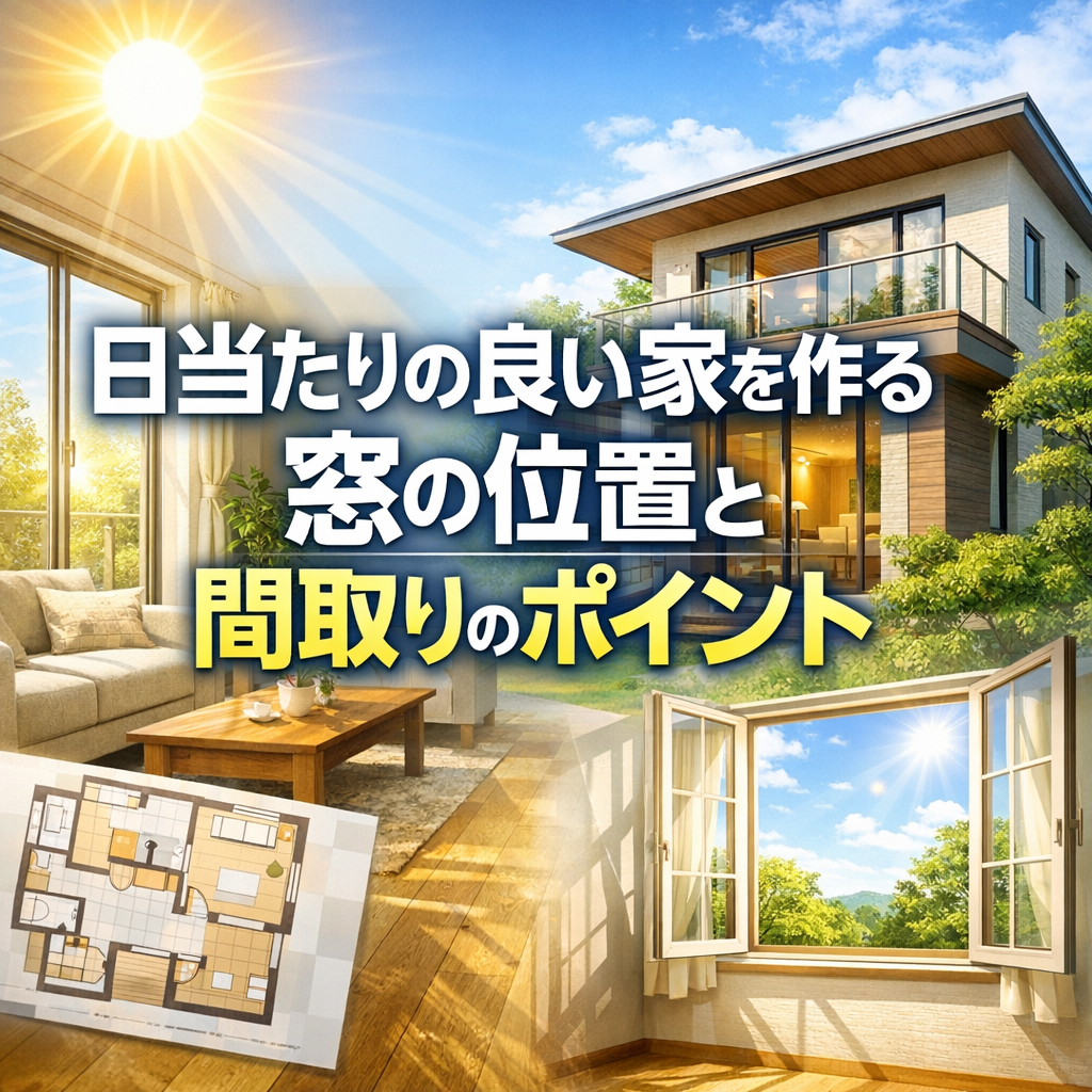 日当たりの良い家を作る窓の位置と間取りのポイント