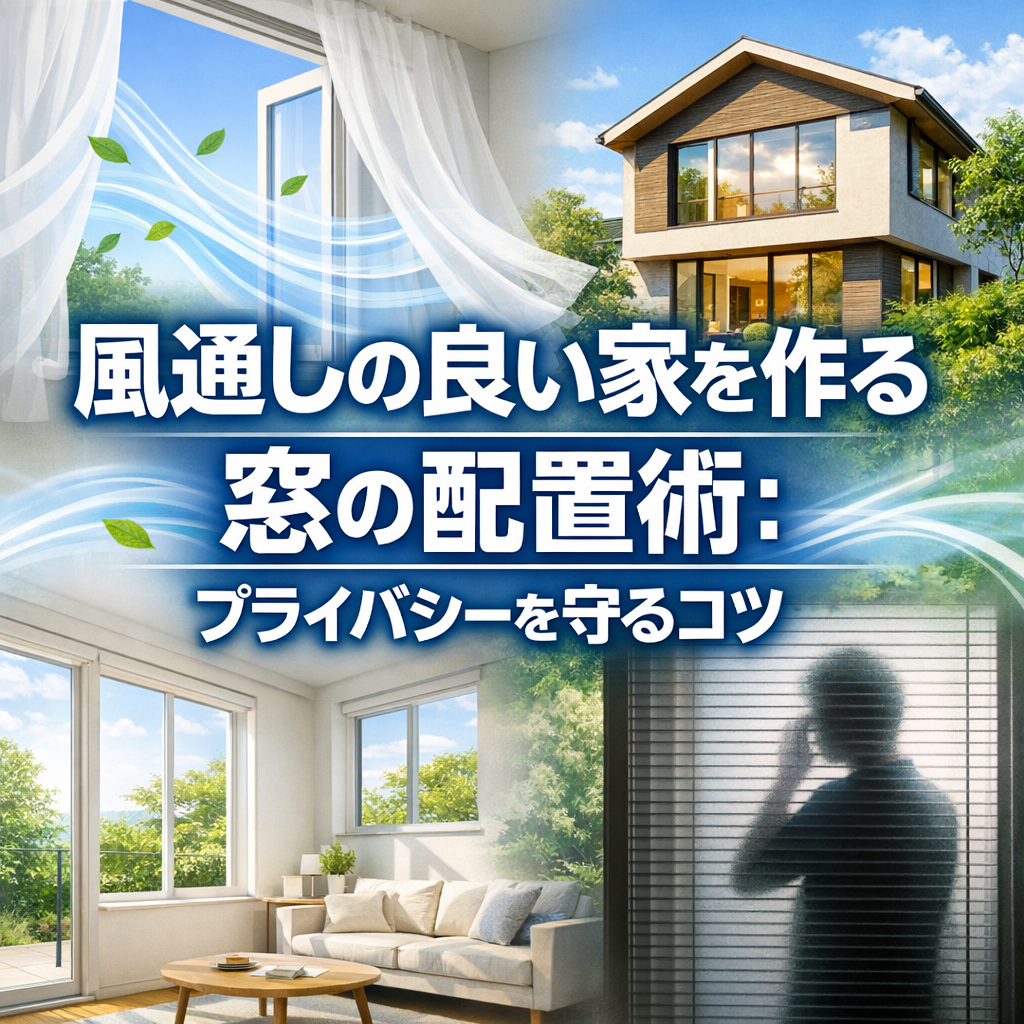 風通しの良い家を作る窓の配置術：プライバシーを守るコツ