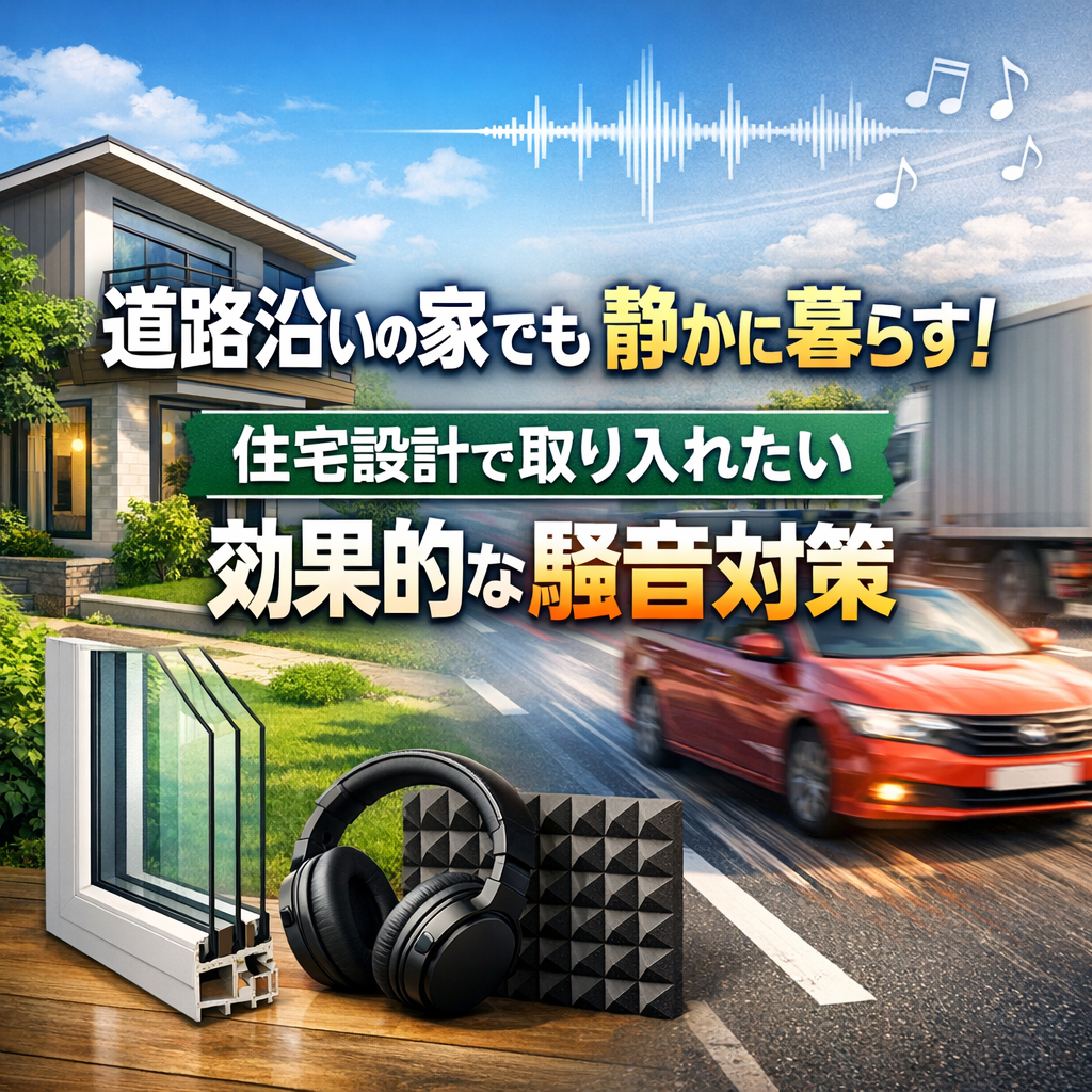 道路沿いの家でも静かに暮らす！住宅設計で取り入れたい効果的な騒音対策