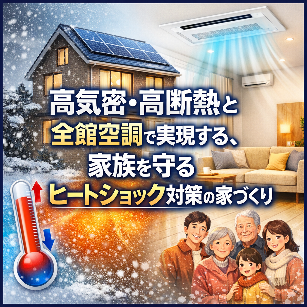 高気密・高断熱と全館空調で実現する、家族を守るヒートショック対策の家づくり