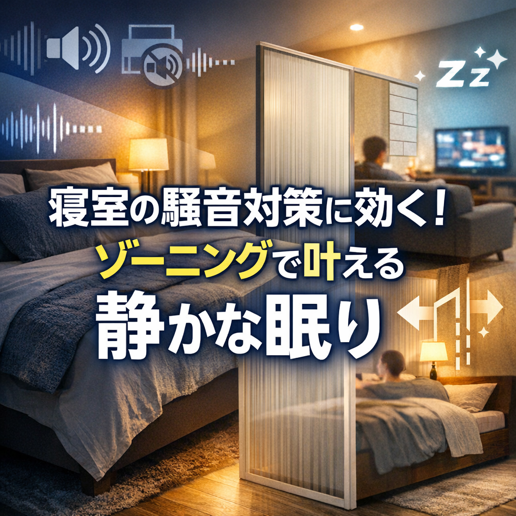寝室の騒音対策に効く！ゾーニングで叶える静かな眠り
