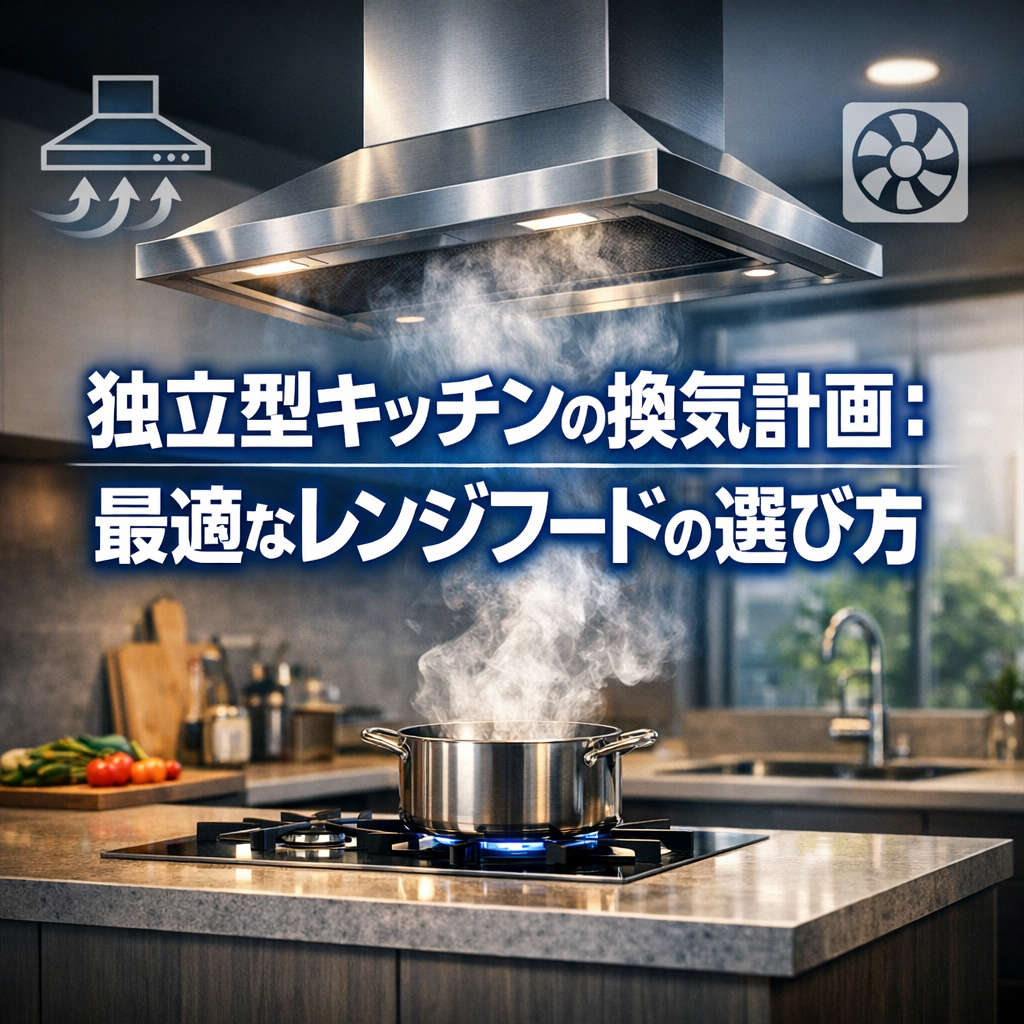 独立型キッチンの換気計画：最適なレンジフードの選び方