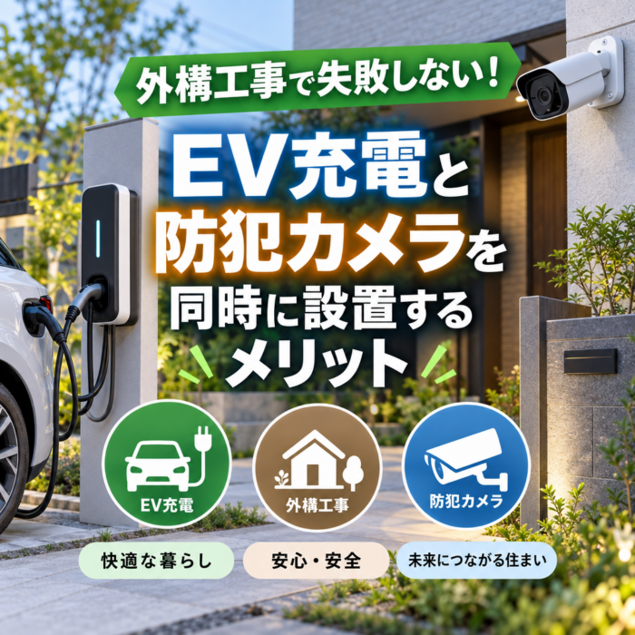 外構工事で失敗しない！EV充電と防犯カメラを同時に設置するメリット