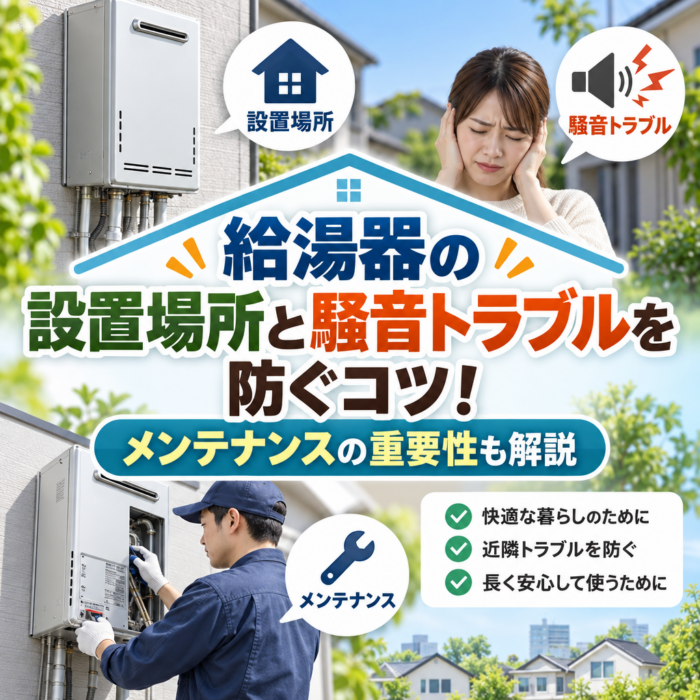 給湯器の設置場所と騒音トラブルを防ぐコツ！メンテナンスの重要性も解説