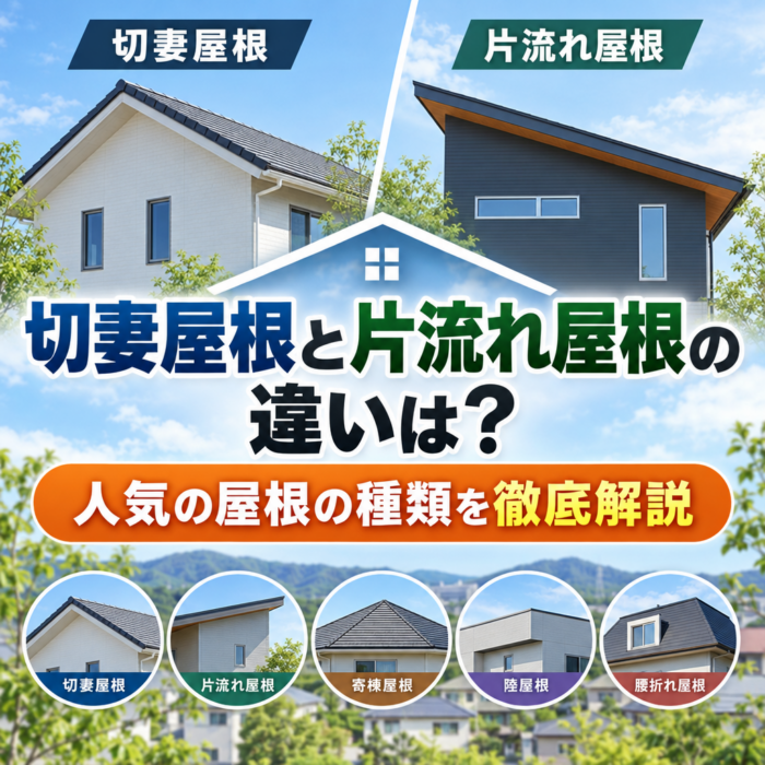 切妻屋根と片流れ屋根の違いは？人気の屋根の種類を徹底解説