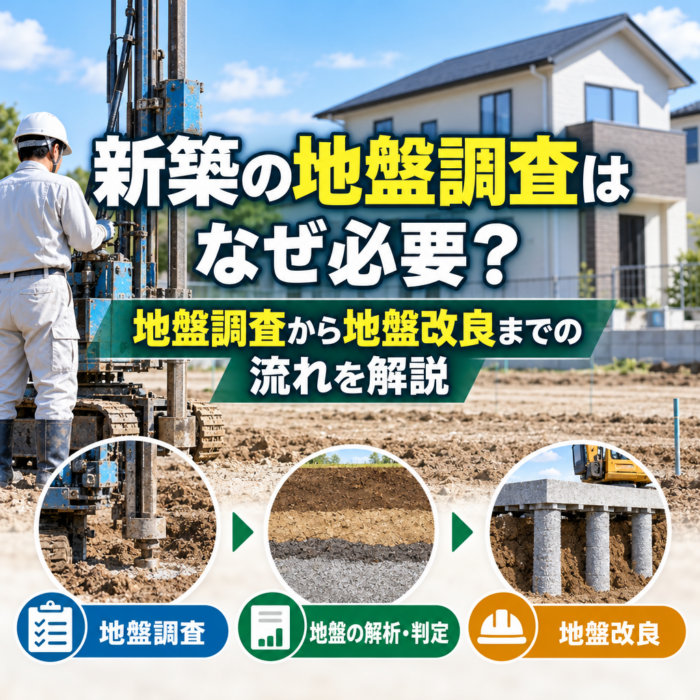 新築の地盤調査はなぜ必要？地盤調査から地盤改良までの流れを解説