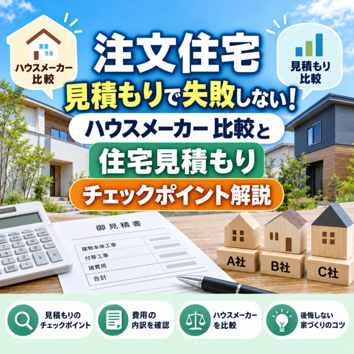 注文住宅 見積もりで失敗しない！ハウスメーカー 比較と住宅見積もり チェックポイント解説